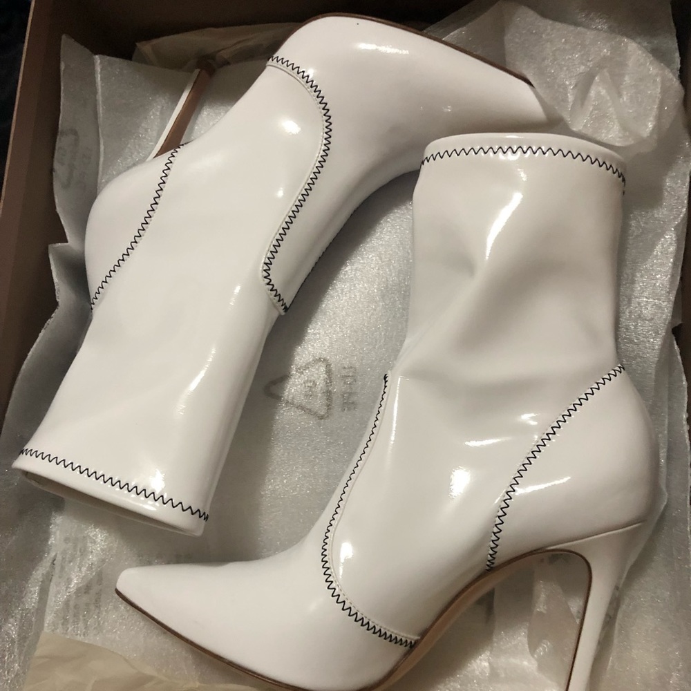 Gianvito Rossi white sock booties